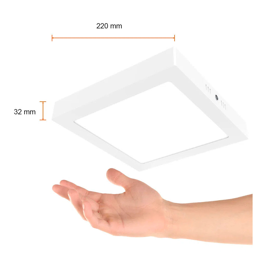 KIT DE 6 PIEZAS DE LÁMPARA DE INTERIOR LED ALGEDI III TECNOLITE PARA SOBREPONER 18W LUZ DE DÍA *** OFRECER 86493 ***