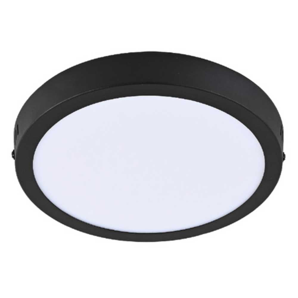 KIT DE 6 PIEZAS DE LUM LED SOBREPONER REDONDO 18W 6500K 100-240V NEGRO