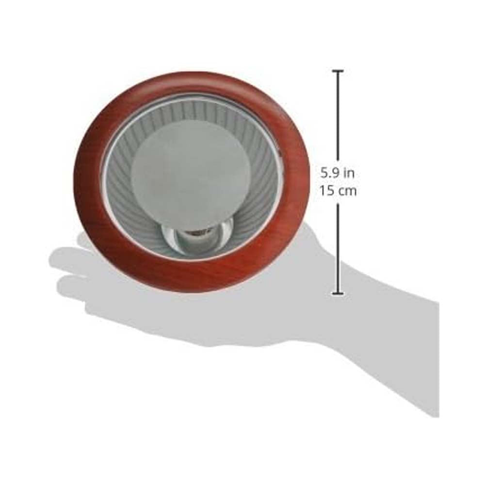 KIT DE 3 LUMINARIOS PRACTIK-1 PARA EMPOTRAR EN TECHO BOTE DE 12CM ARO DE MADERA PARA BASE E26 ESTEVEZ