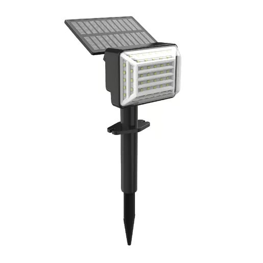 KIT DE 2 PIEZAS DE LUMINARIO EXT LED 1.3W 3.7VCD 120LM 30K NGR