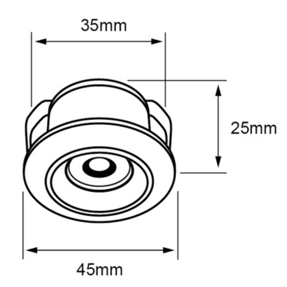 KIT DE 3 PIEZAS DE INT EMP LED 1W100-240V75LMIP203000K N FORAMEN I TECNOLITE