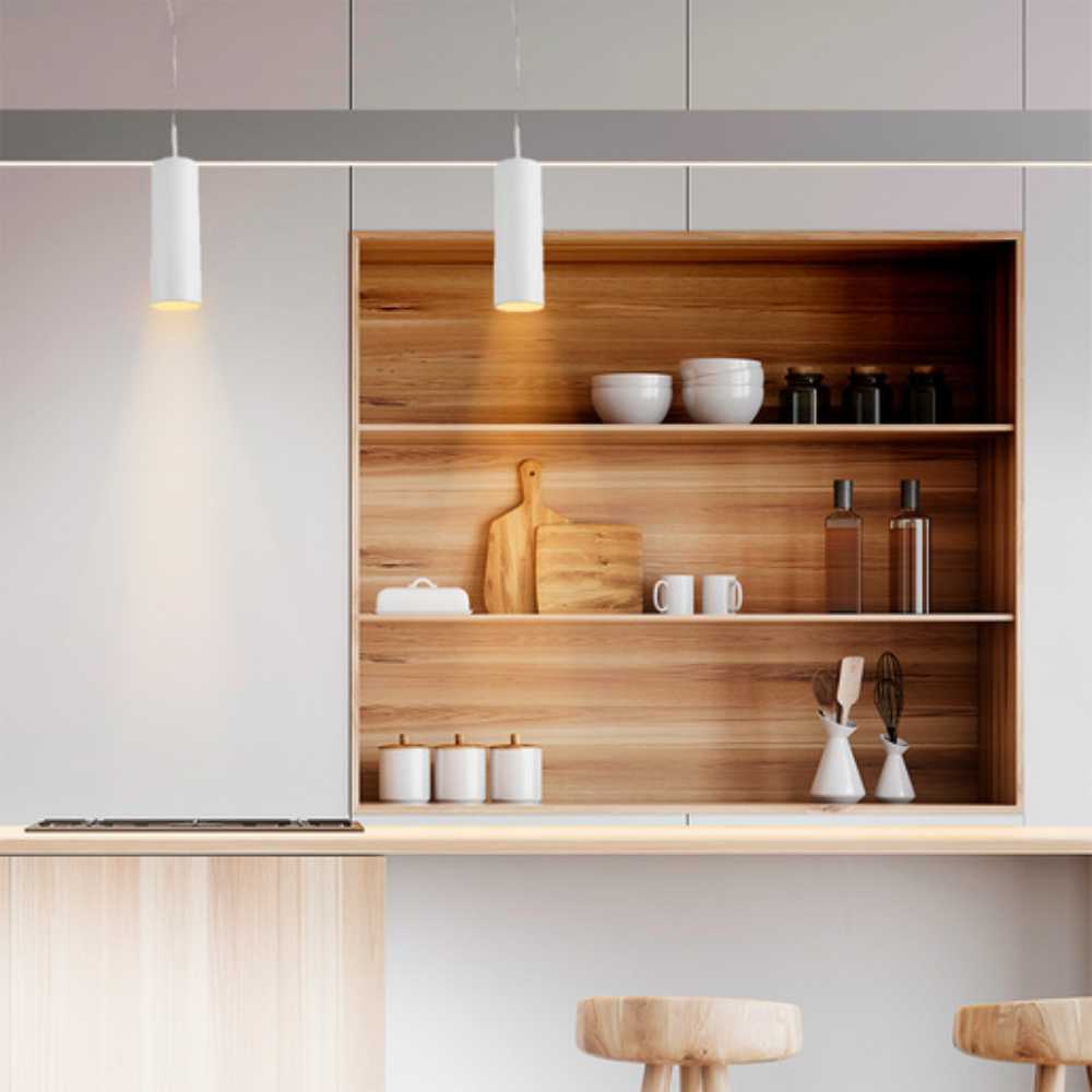 KIT DE 2 PIEZAS DE LAMPARA DE INTERIOR PARA SUSPENDER AUVA III TECNOLITE BASE E27 BLANCO