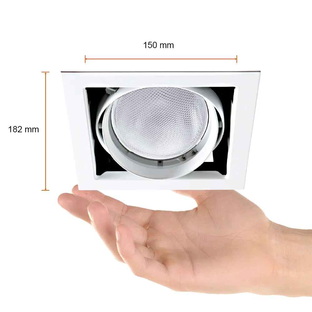 KIT DE 2 LÁMPARAS EMPOTRABLE DIRIGIBLE BASE E27 BLANCO LUYTEN I TECNOLITE