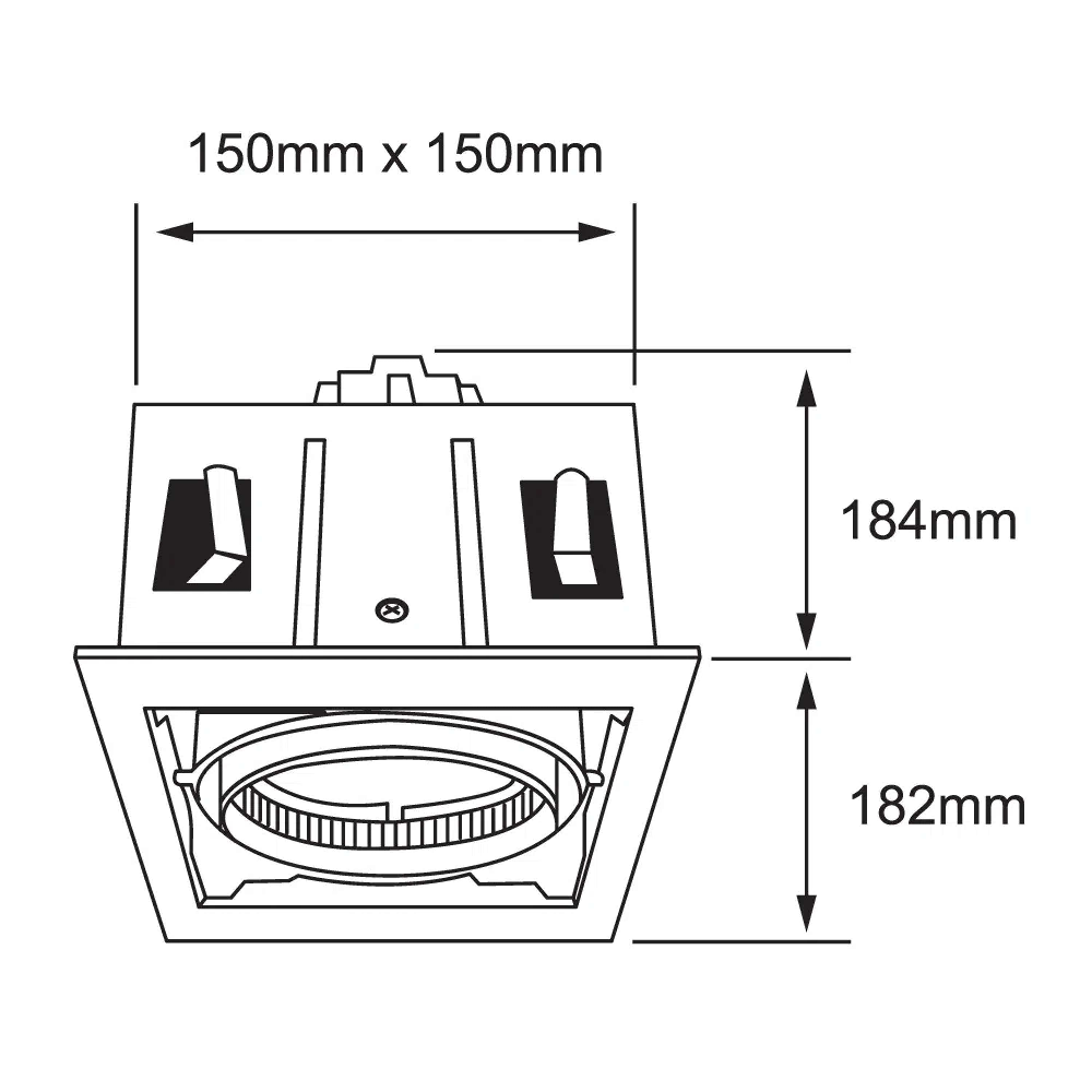 KIT DE 2 LÁMPARAS EMPOTRABLE DIRIGIBLE BASE E27 BLANCO LUYTEN I TECNOLITE