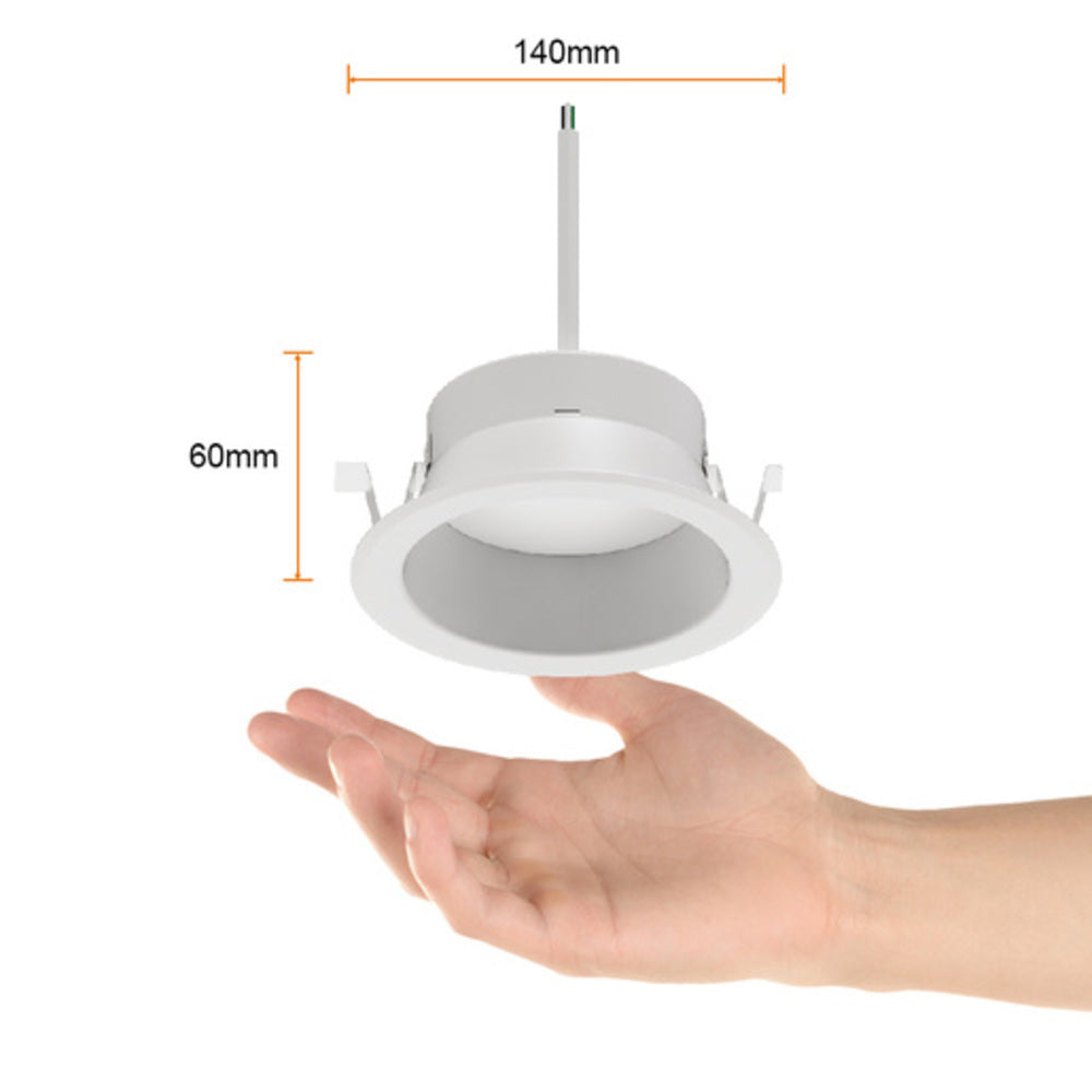 KIT DE 4 PIEZAS DE LUMINARIO INT. EMPOT. TECHO 20W/100-277V. 4000K BLANCO LUZ BLANCA NEUTRA KAMUY