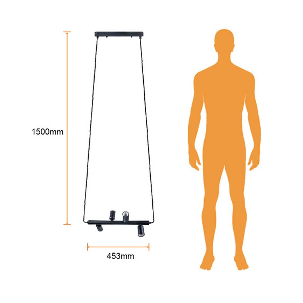 KIT DE 2 PIEZAS DE LUMINARIO INT. COLG. 4X8.5W/100-240V. KANG