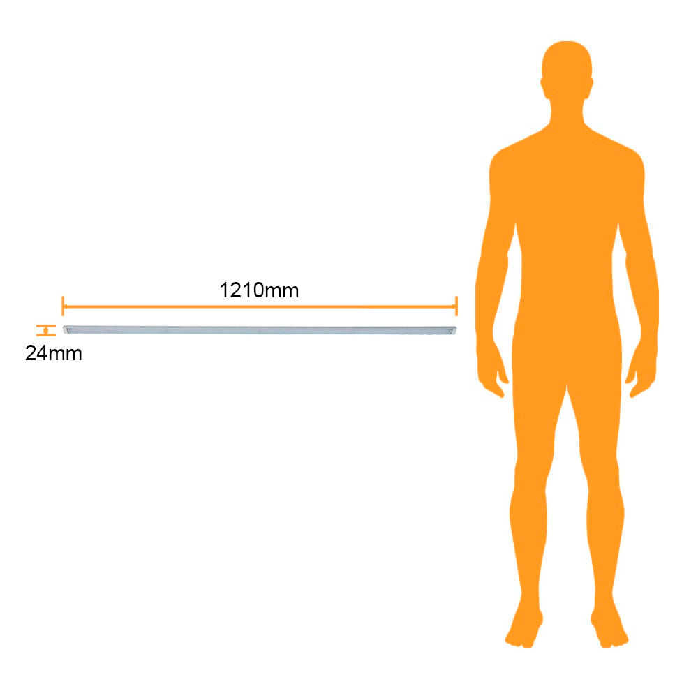 KIT DE 2 PIEZAS DE INTERIOR REGLETA LED 24W 6500K BLANCO