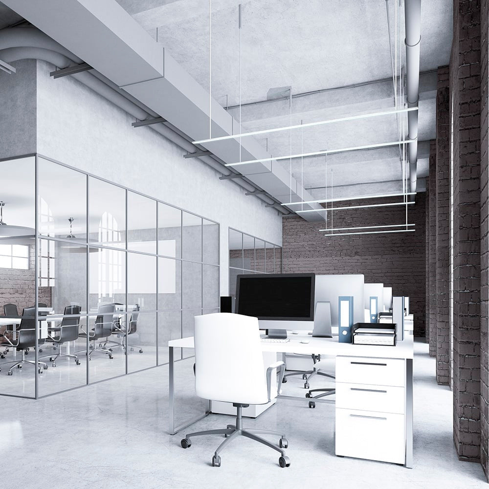 KIT DE 2 PIEZAS DE INTERIOR REGLETA LED 24W 6500K BLANCO