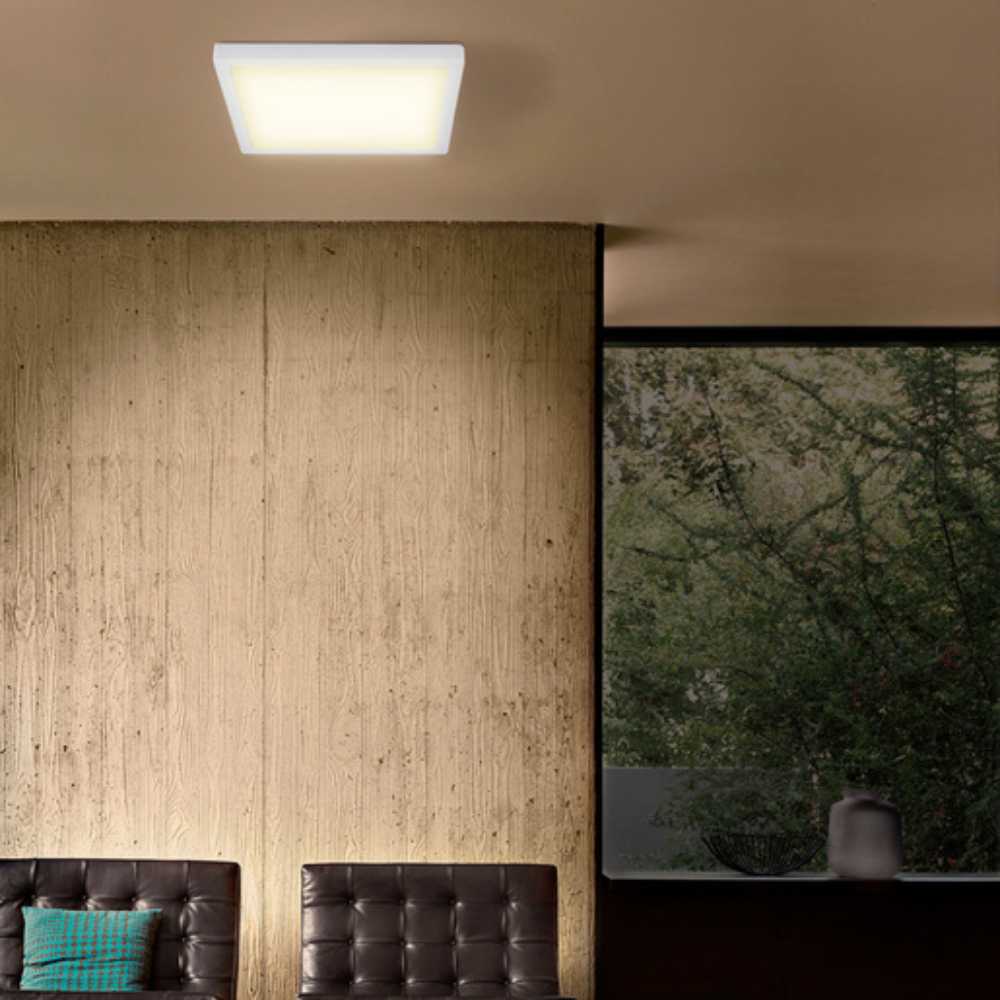 KIT DE 4 PIEZAS DE LÁMPARA DE INTERIOR LED ALGEDI IV TECNOLITE PARA SOBREPONER 24W LUZ SUAVE CÁLIDA