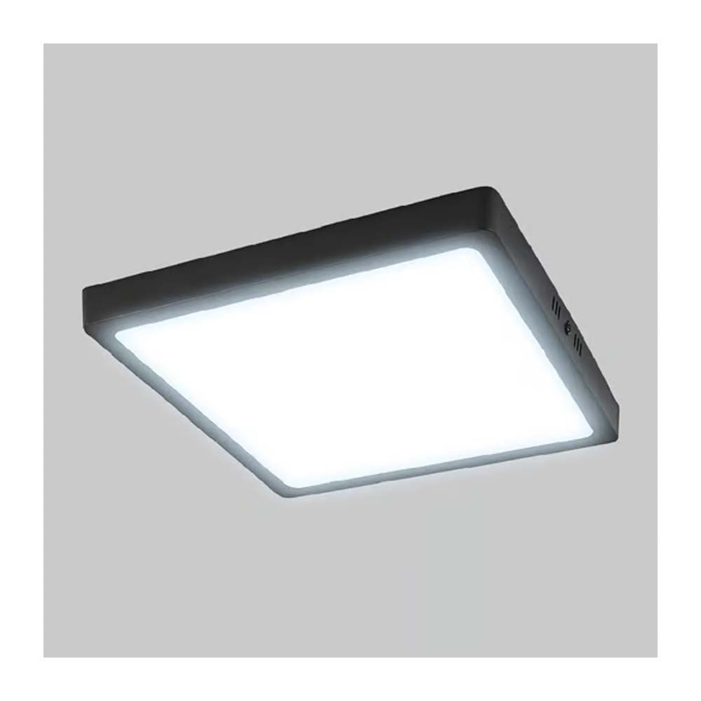 KIT DE 5 PIEZAS DE LUM LED SOBREPONER CUADRADO 24W 6500K 100-240V NEGRO