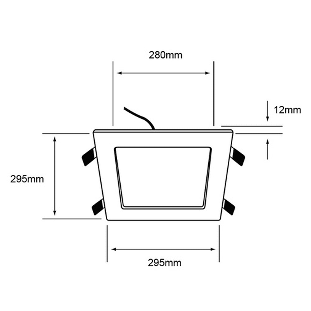 KIT DE 4 PIEZAS DE LÁMPARA DE INTERIOR EMPOTRABLE LED BRIGHTON IX TECNOLITE 24W LUZ SUAVE CÁLIDA