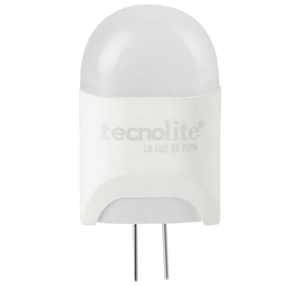 KIT DE 8 PIEZAS DE FOCO LED TECNOLITE TIPO AMPOLLETA 12V / 2W LUZ SUAVE CALIDA BASE G4