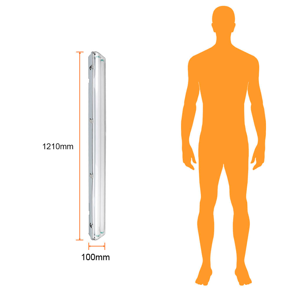KIT DE 2 PIEZAS DE LAMPARA DE INTERIOR LED TECNOLITE OPORTO II PARA SOBREPONER A PRUEBA DE VAPOR 32W LUZ DE DIA BASE G5