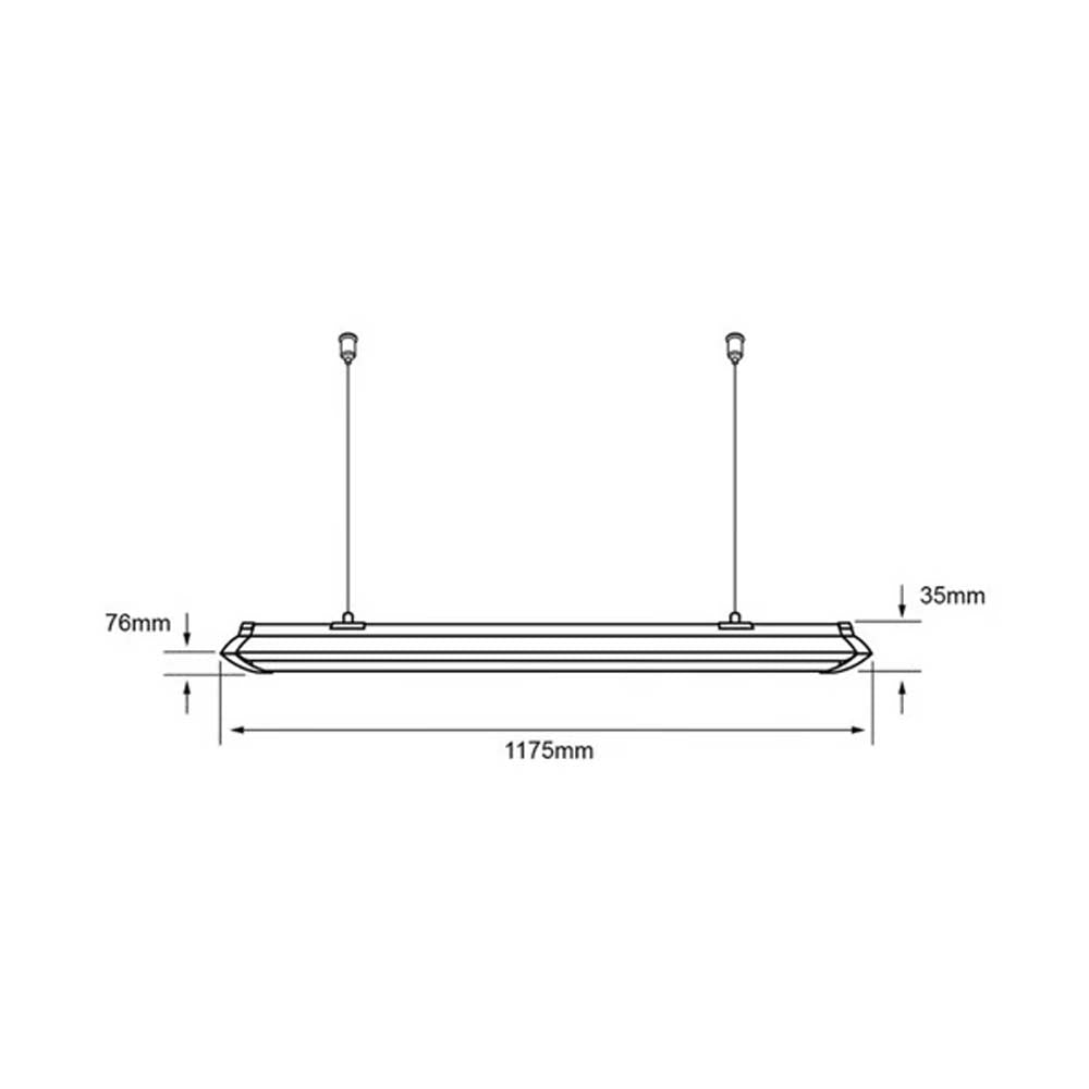 KIT DE 2 PIEZAS DE LAMPARA DE INTERIOR LED DUBHE II TECNOLITE PARA SUSPENDER 38W LUZ BLANCA NEUTRA