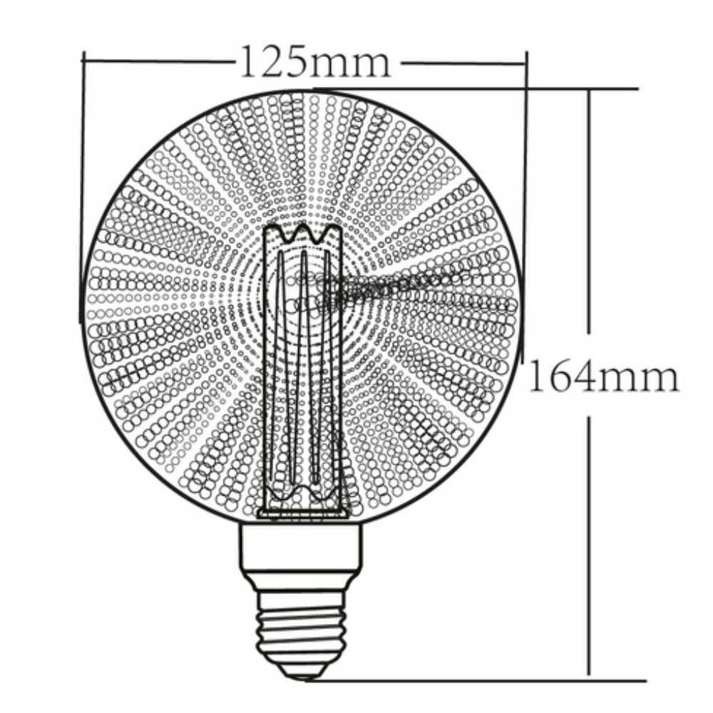 KIT DE 3 PIEZAS DE FOCO GLOBO LED VINTAGE 3.5W/127V. 2000K LUZ SUAVE CALIDA 3DG125LEDFC20VAS