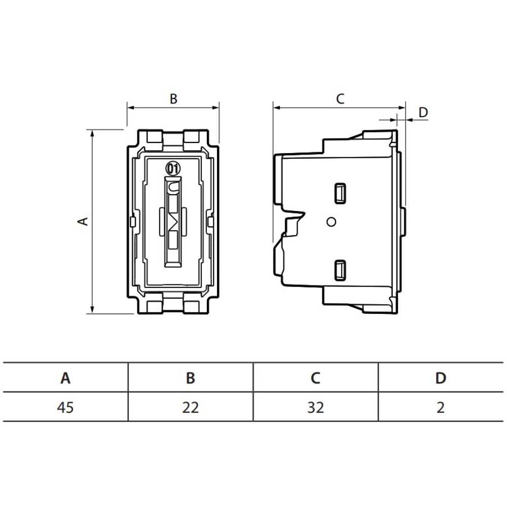 INTERRUPTOR 3 VIAS 1 MOD. 10AX, 127-250V LIVING NOW
