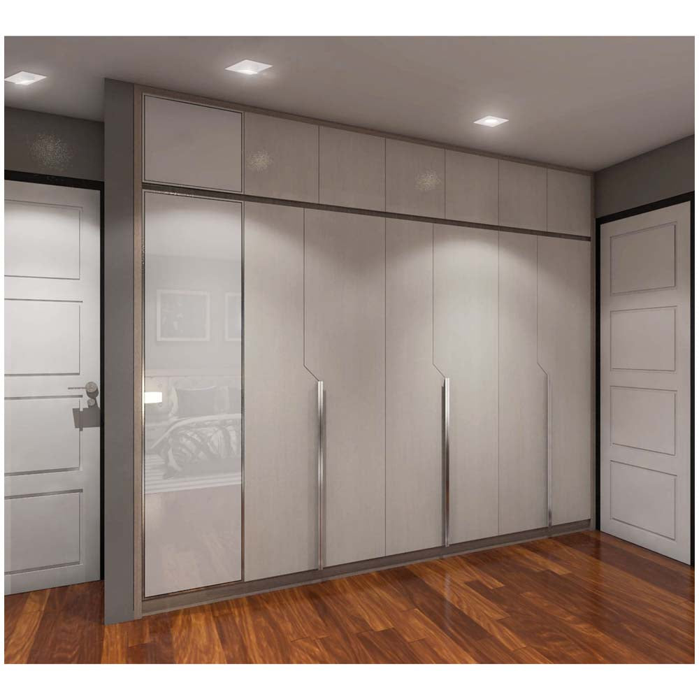 KIT DE 8 LUMINARIOS CUADRADOS EMPOTRABLE 5W 120-240 VOLTS COLOR CROMO TRUPER