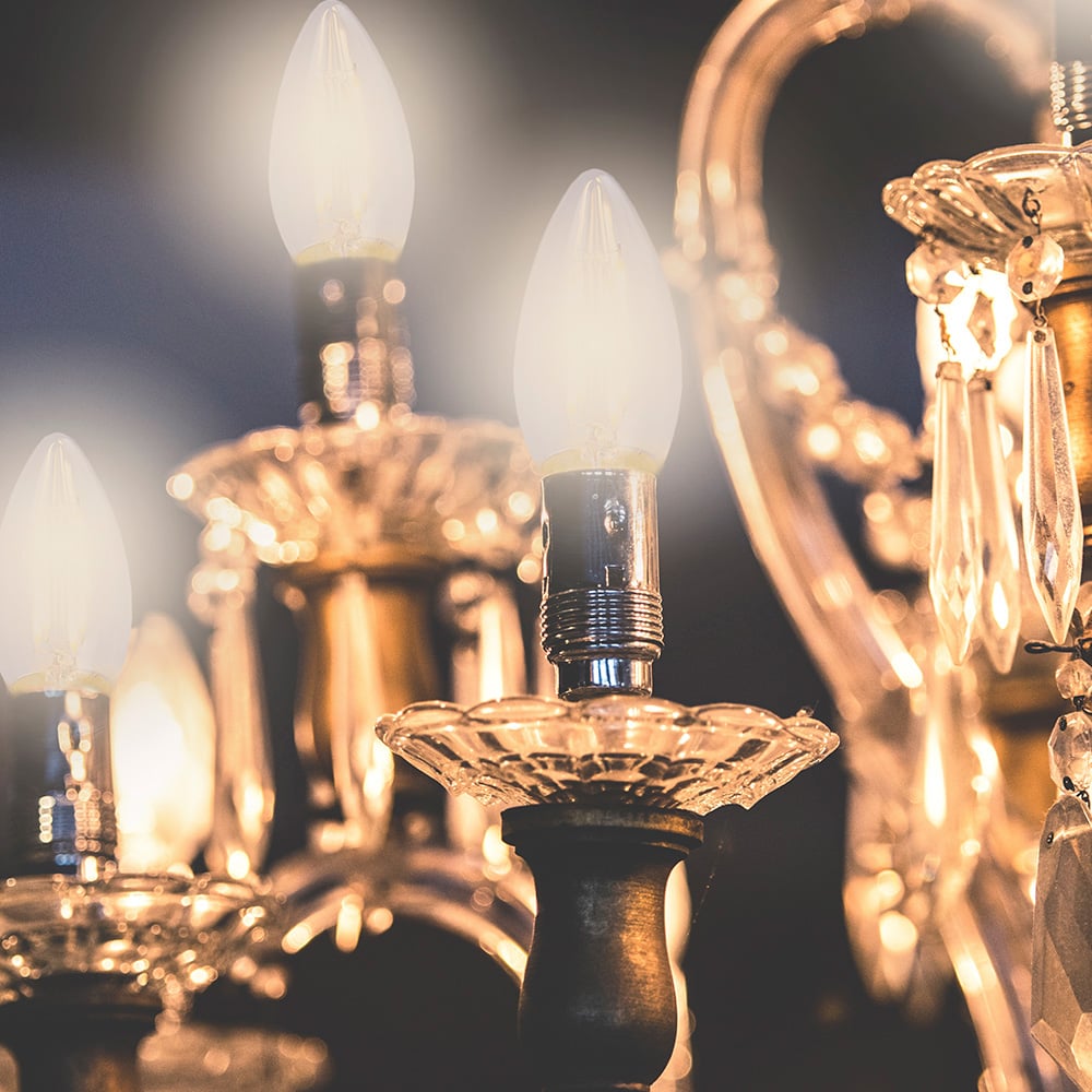 KIT DE 10 PIEZAS DE FOCO LED TECNOLITE TIPO VELA FILAMENTO 4.5W LUZ SUAVE CALIDA BASE E12