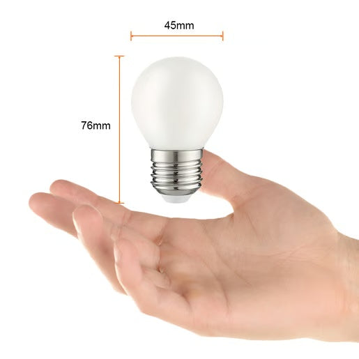 KIT DE 27 PIEZAS DE LAMPARA FIL 4.5W 65K CRI80 E27 G45 APERLADO