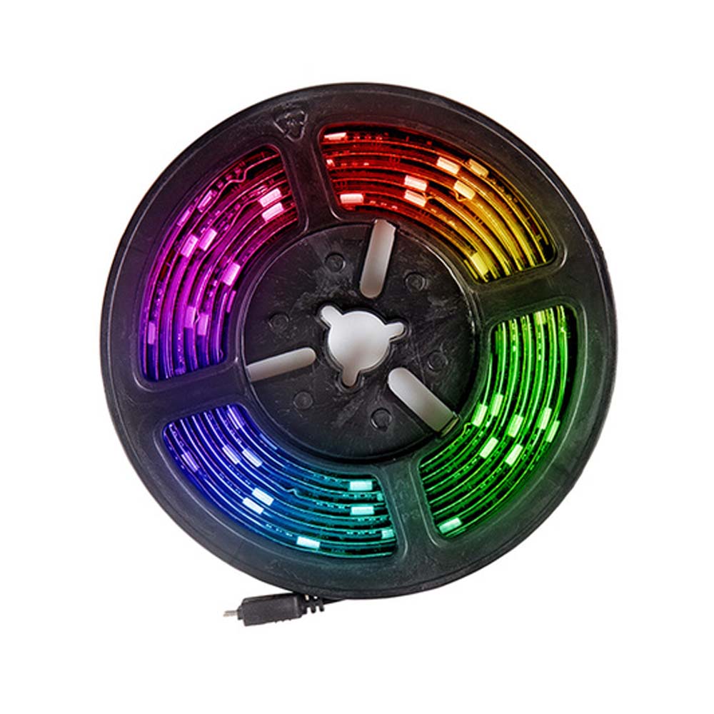 KIT DE 5 PIEZAS DE INTERIOR TIRA LED 4W 5VCD RGB TIRA 2M