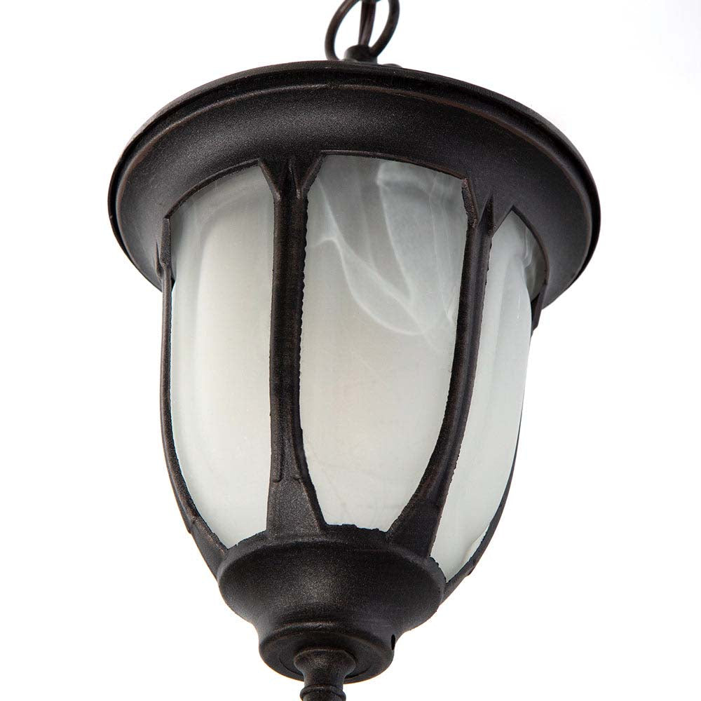 KIT DE 2 LAMPARAS COLGANTES OXIDO 1 PARA BASE E27 60W COLOR NEGRO LUMIMEXICO