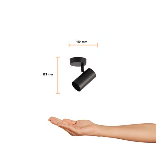 KIT DE 5 PIEZAS DE LUMINARIO INT SOBREPONER S/L 100-240V GU10 NEGRO TECNOLITE