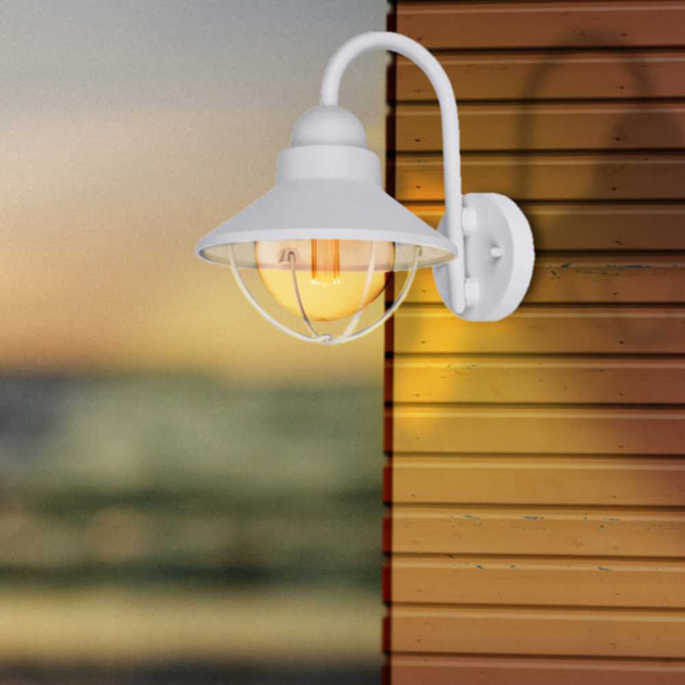 KIT DE 2 PIEZAS DE FAROL DE EXTERIOR AURIGA TECNOLITE PARA SOBREPONER BASE E27 BLANCO