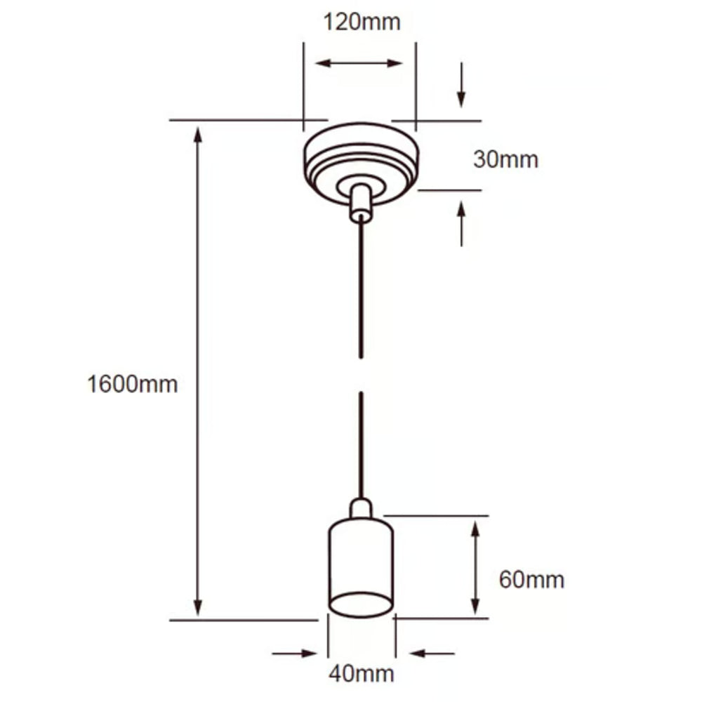 KIT DE 3 PIEZAS DE COLGANTE DE CERÁMICA TECNOLITE CUBIERTA DE HIERRO BASE E27