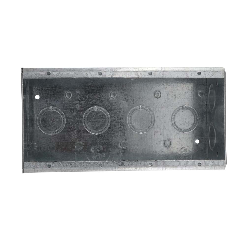 KIT DE 6 CAJAS DE ACERO GALVANIZADO DE CUADRUPLE ANCHO PROFUNDIDAD 2 .5" HUBBELL