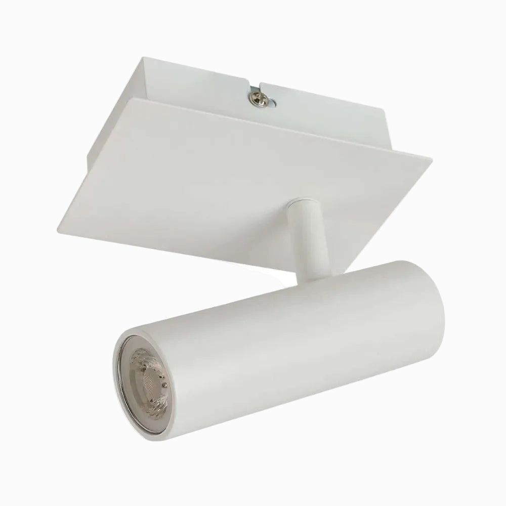 KIT DE 2 PIEZAS DE LAMPARA DE INTERIOR LED TECNOLITE HAN I SPOT PARA SOBREPONER 6W LUZ SUAVE CALIDA DIRIGIBLE BLANCO