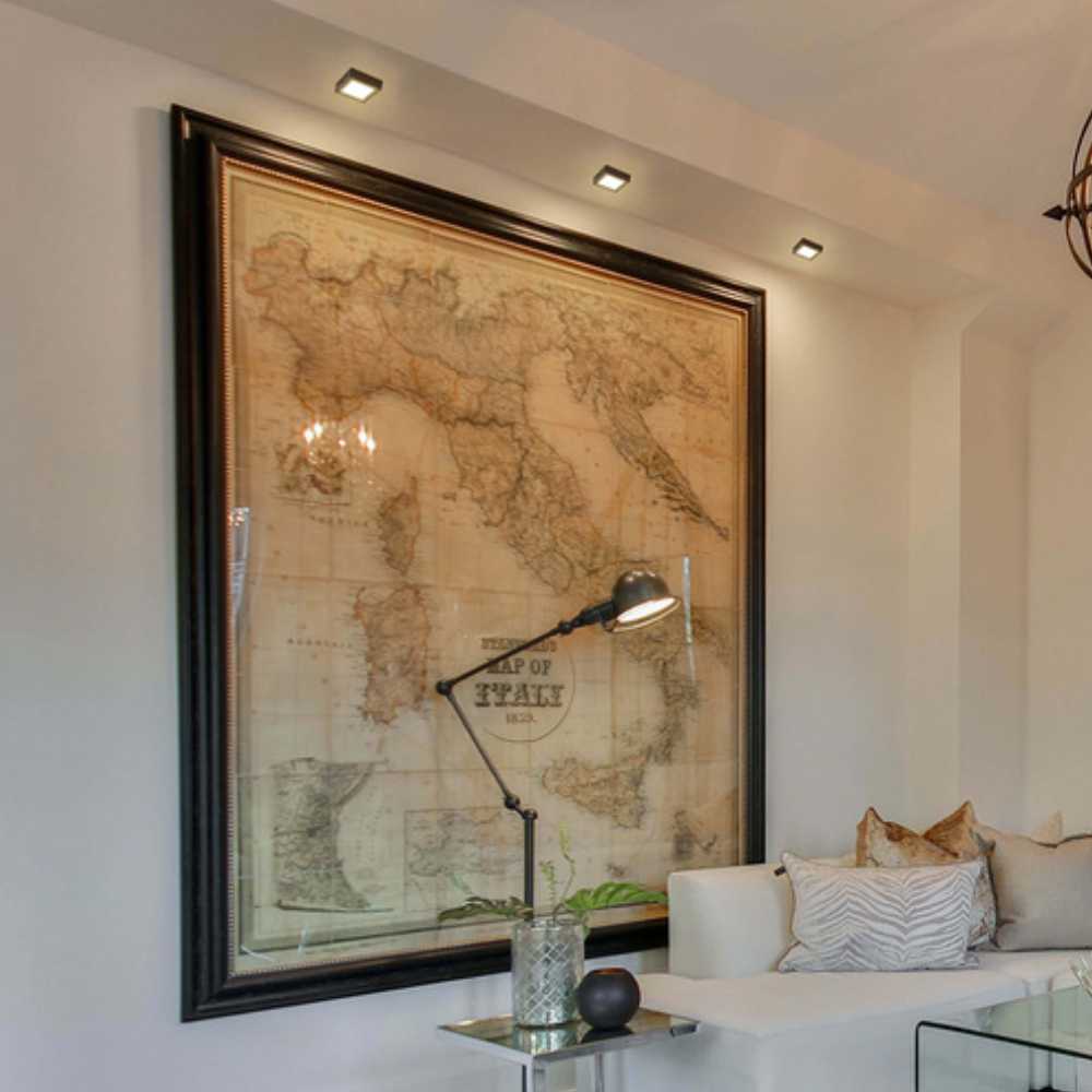 KIT DE 10 PIEZAS DE LUM LED SOBREPONER CUADRADO 6W 3000K 100-240V NEGRO