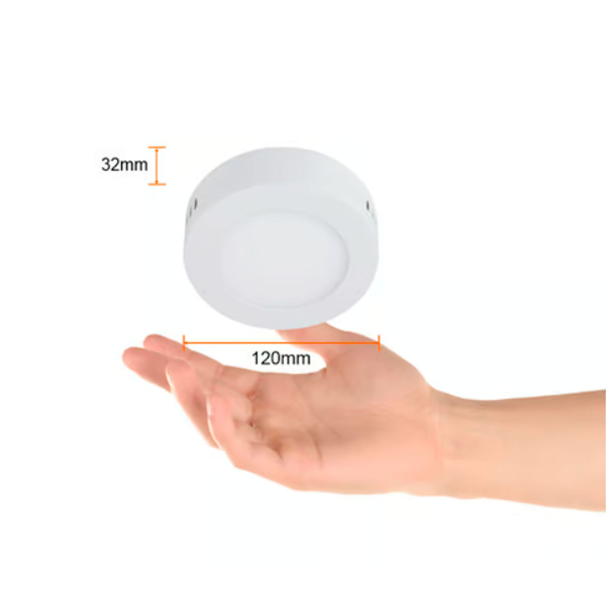 KIT DE 12 PIEZAS DE LAMPARA PLAFON LED DE SOBREPONER 6 W LUZ DE DIA INTERIORES NO ATENUABLE LED INTEGRADO