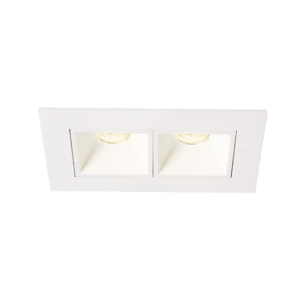 KIT DE 2 PIEZAS DE LAMPARA EMPOTRABLE LED TECNOLITE LUCIDA II 6.5W LUZ SUAVE CALIDA BASE GU10