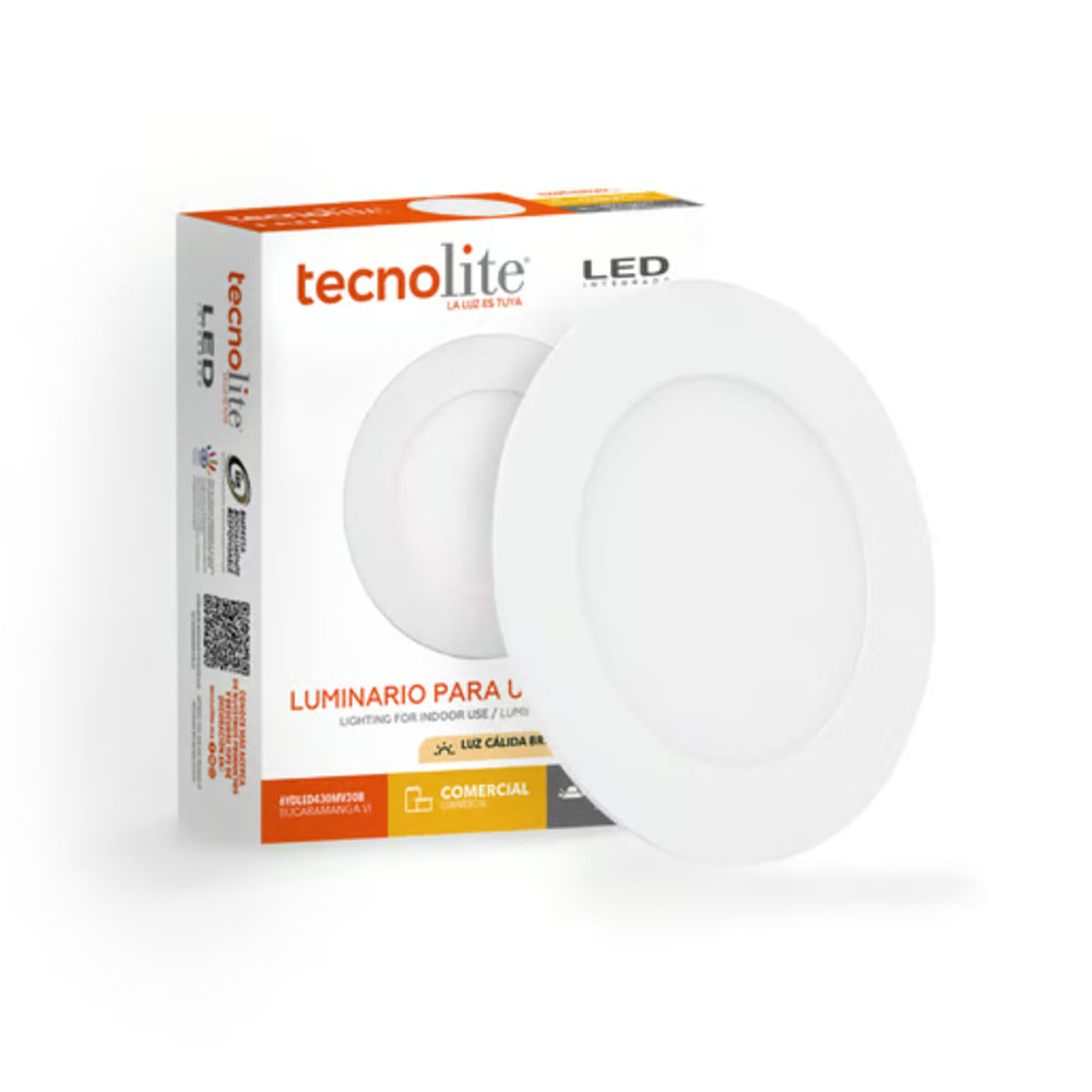 KIT DE 13 PIEZAS DE LÁMPARA DE INTERIOR EMPOTRABLE BUCARAMANGA VI TECNOLITE NO ATENUABLE 6W LED INTEGRADO LUZ SUAVE CÁLIDA