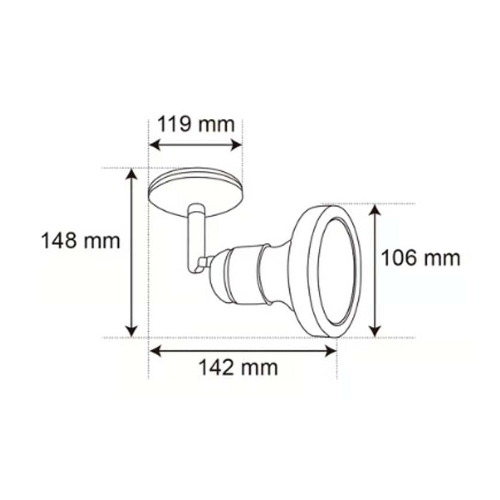 KIT DE 4 PIEZAS DE LUMINARIO SPOT SOBREP S/L 100-240V E27 MCA TECNOLITE