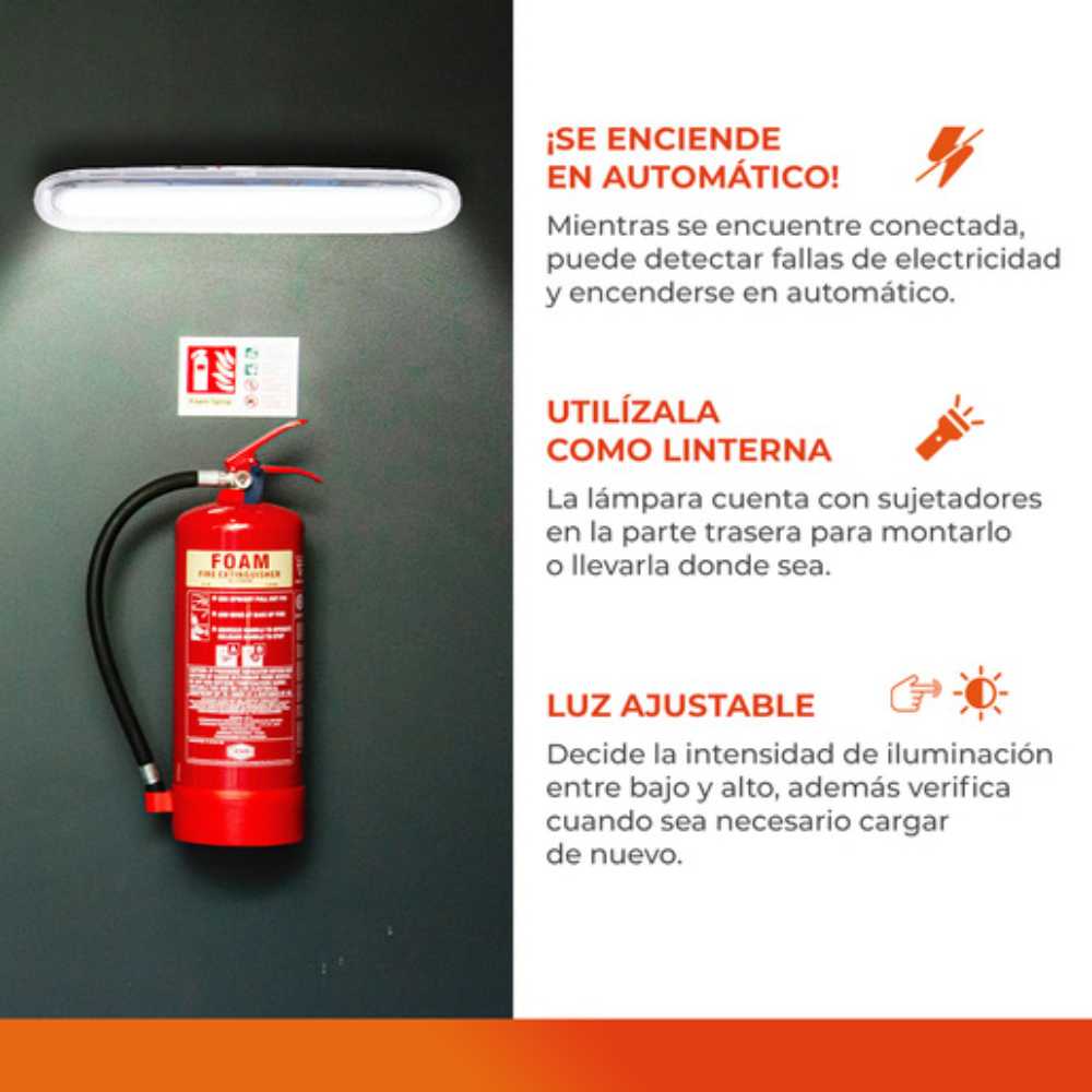 KIT DE 4 PIEZAS DE LAMPARA DE EMERGENCIA LED TECNOLITE MEROPE II RECARGABLE 1W LUZ DE DIA PORTATIL LED INTEGRADO