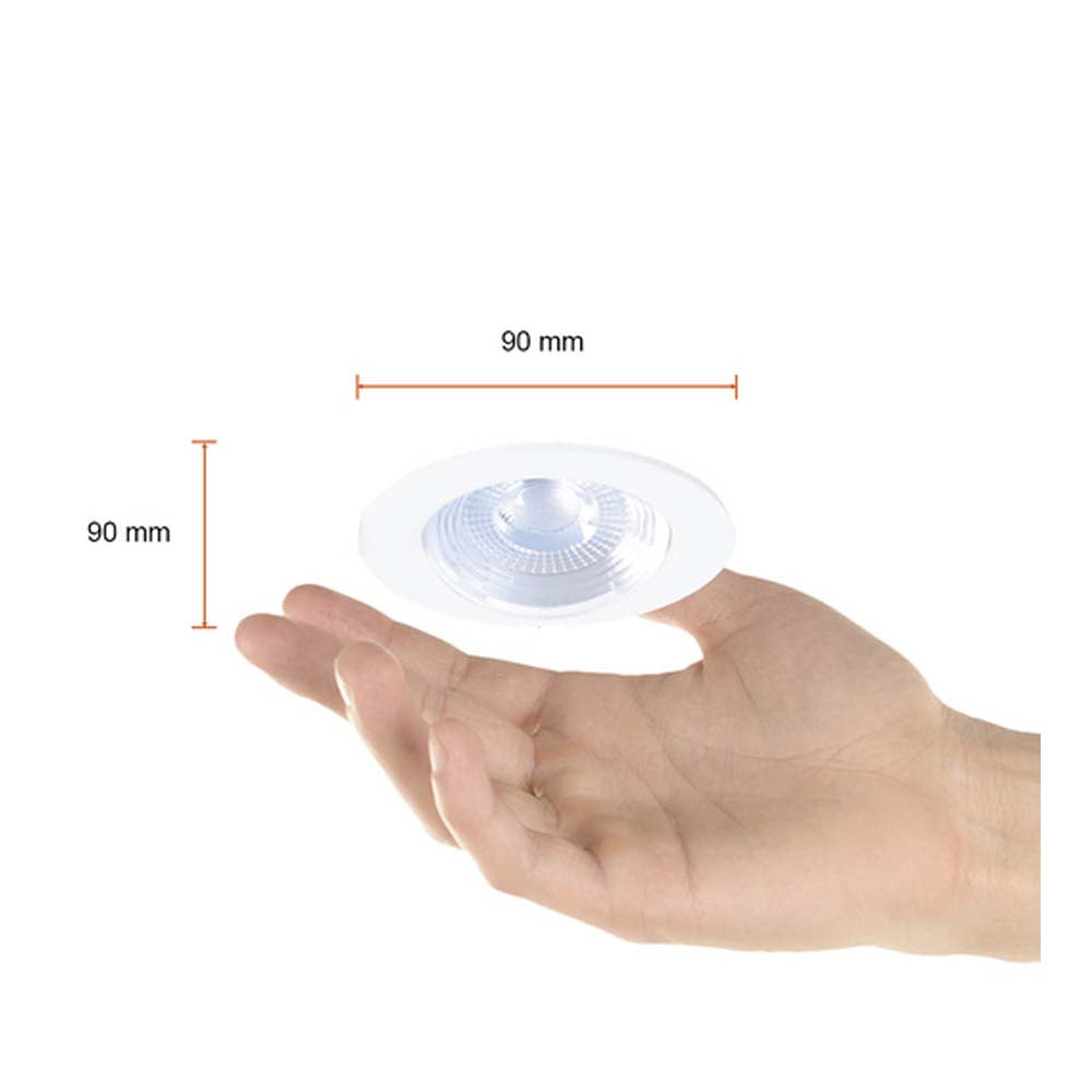 KIT DE 15 PIEZAS DE LAMPARA EMPOTRABLE LED TECNOLITE REGULUS 7W LUZ SUAVE CALIDA BLANCO