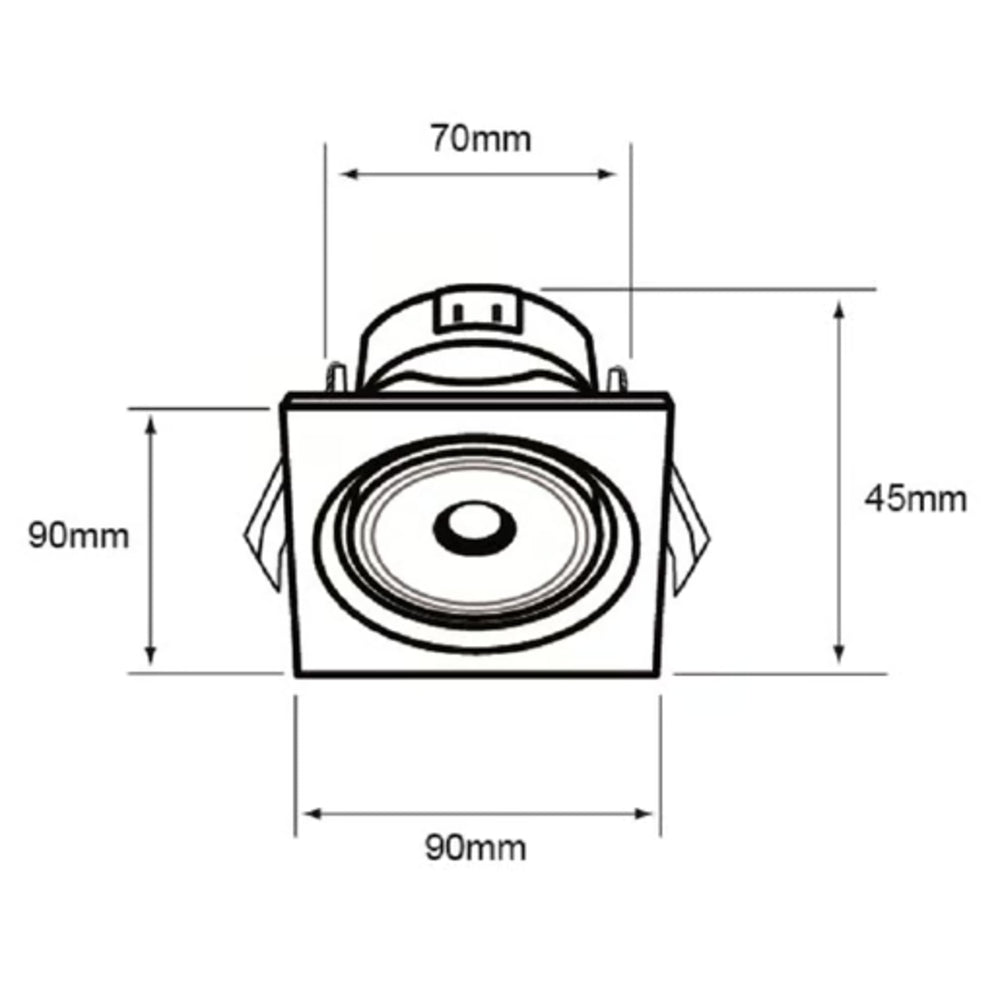 KIT DE 13 PIEZAS DE LÁMPARA EMPOTRABLE LED TECNOLITE ALCOR 7W LUZ DE DÍA BLANCO