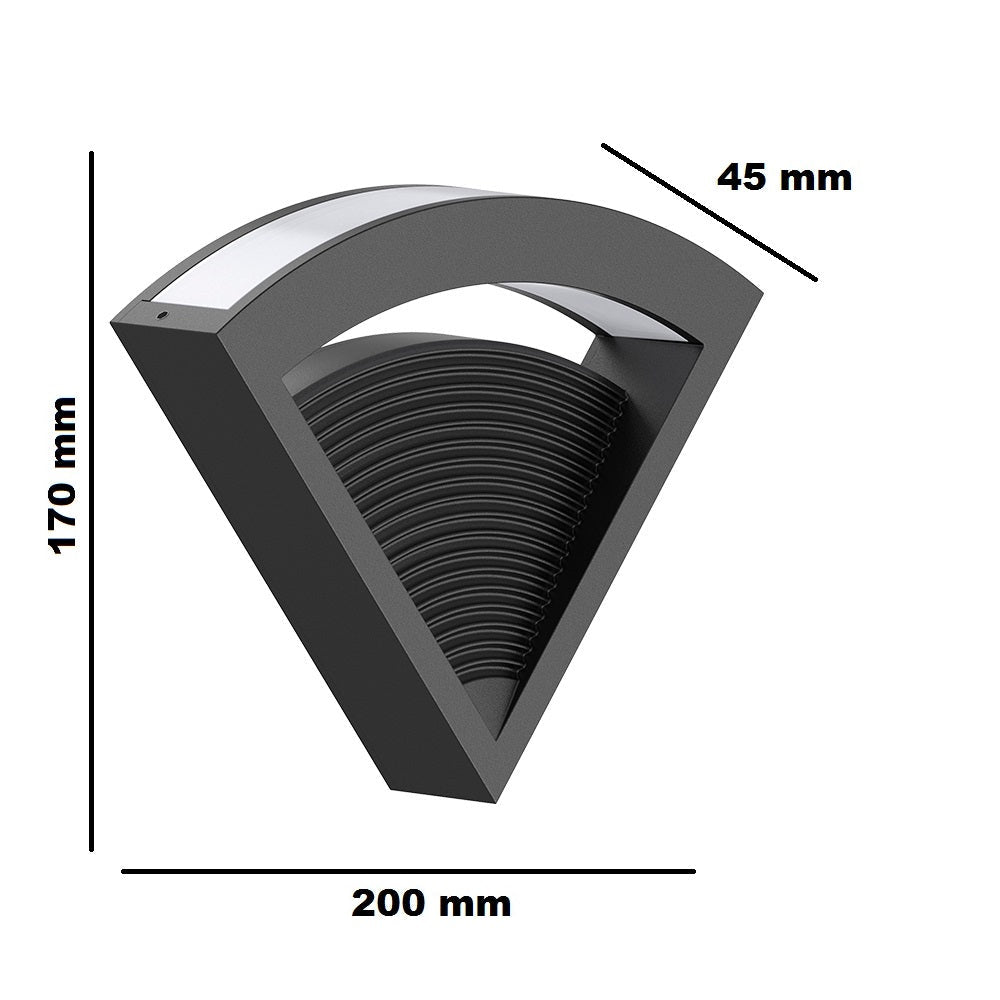 KIT DE 2 PIEZAS DE LUMINARIO INT MURO LED 8W CCT NEGRO