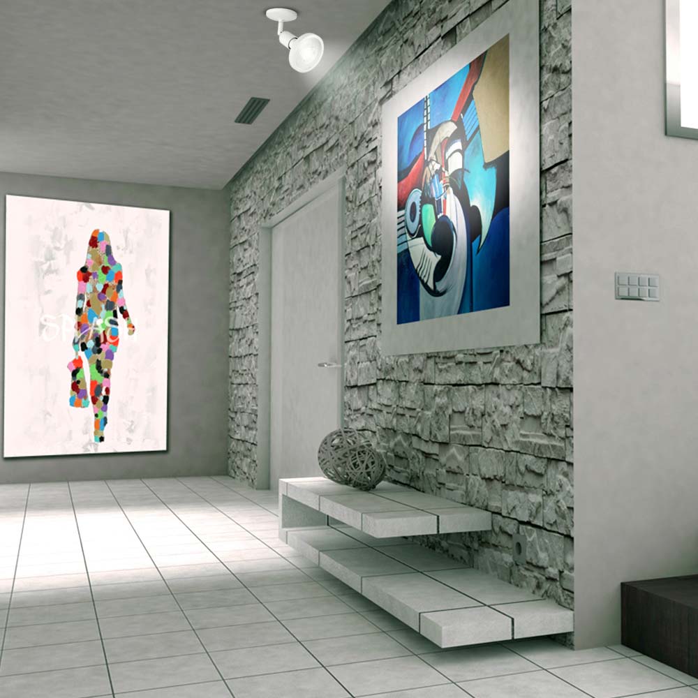 KIT DE 4 PIEZAS DE LAMPARA DE INTERIOR SPOT DE SOBREPONER DIRIGIBLE BLANCO S/L 90W 100-240V BASE E27 BREME TECNOLITE