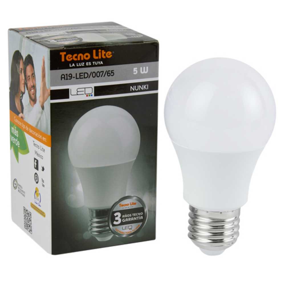 KIT DE 59 PIEZAS DE FOCO LED TECNOLITE 5W LUZ DE DIA BASE E27