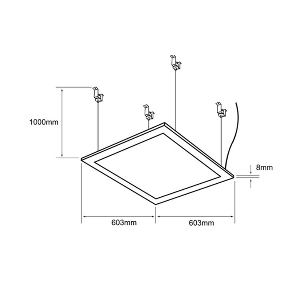 KIT DE 10 PIEZAS DE ACCESORIO DE SUSPENSION 60X60 MCA TECNOLITE