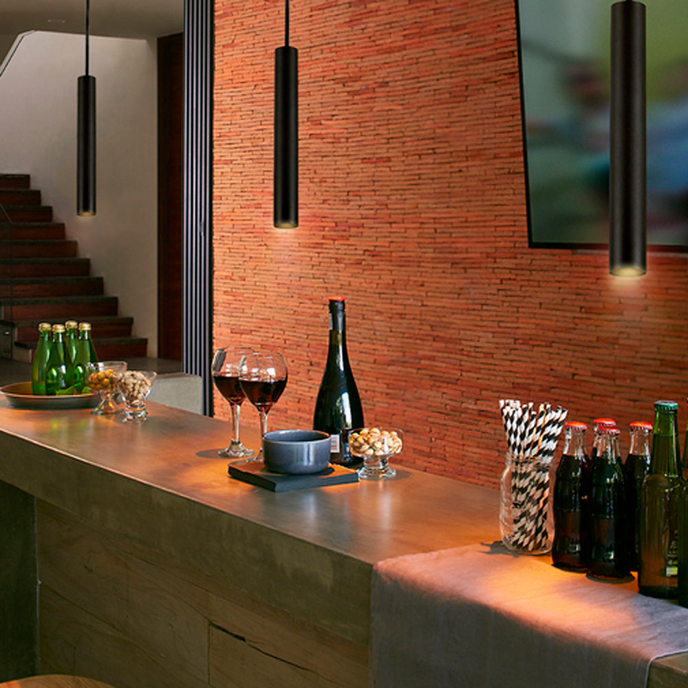 KIT DE 2 PIEZAS DE COLGANTE METALICO LED EPSILON TECNOLITE 1.53 METROS DE ALTURA 3W LUZ SUAVE CALIDA LED INTEGRADO