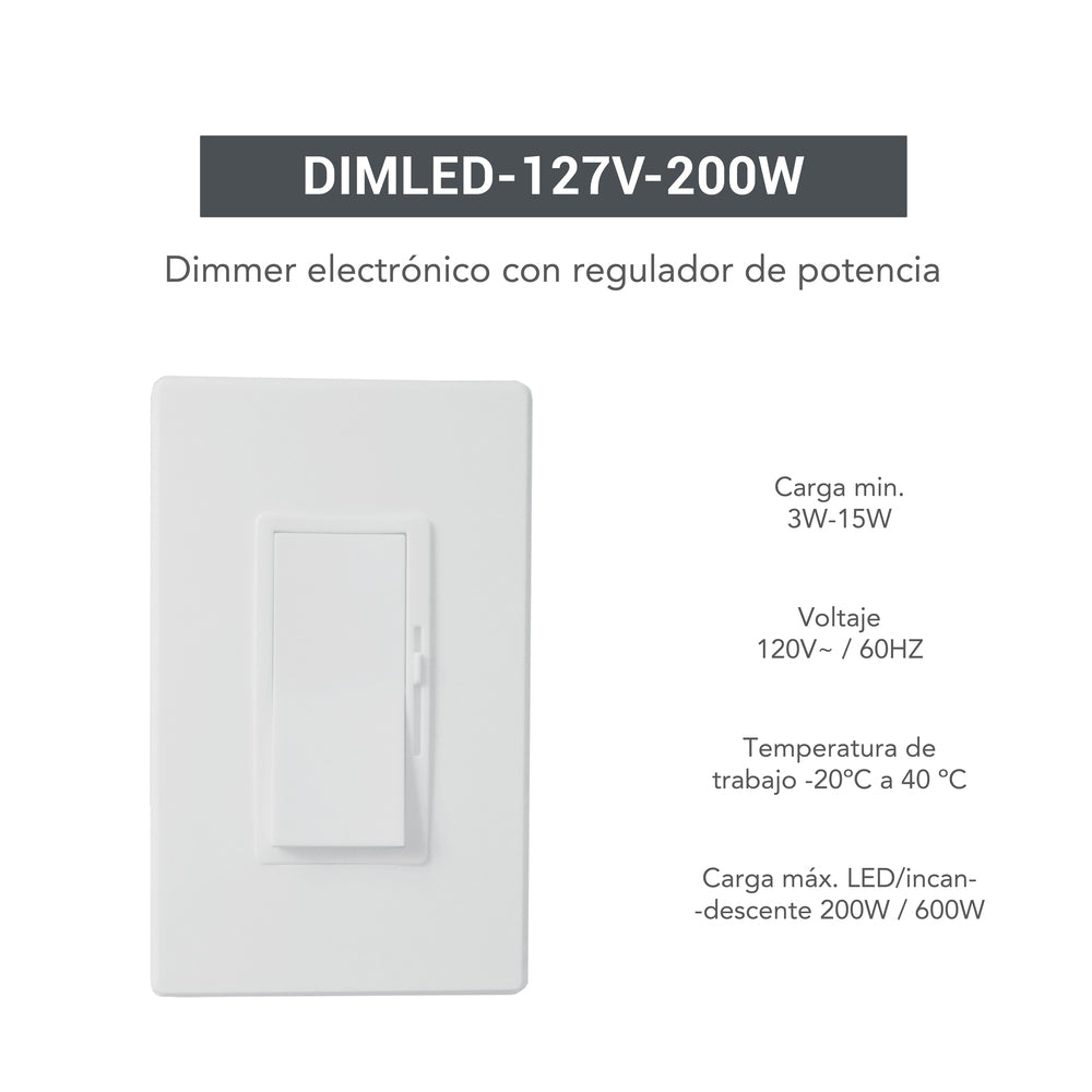 KIT DE 2 INTERRUPTORES REGULADOR DE INTENSIDAD PARA CASA TECNOLITE