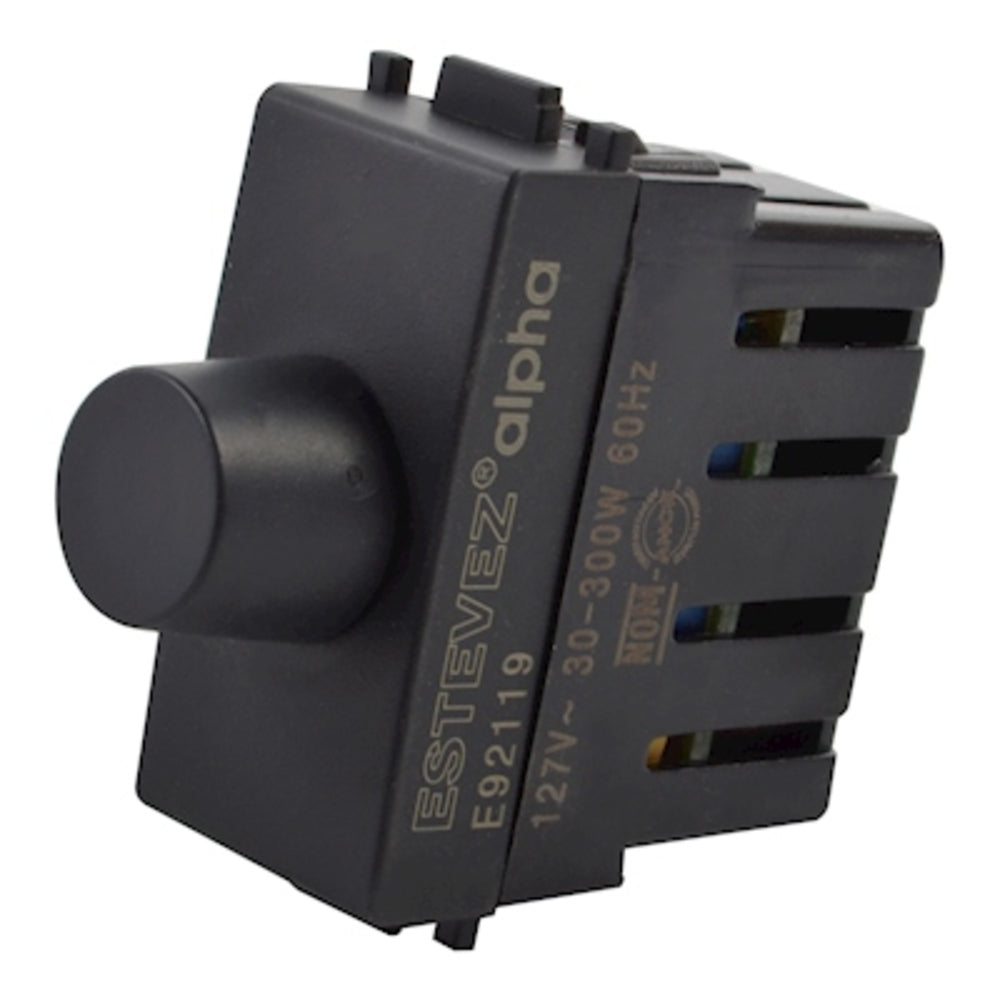 KIT DE 2 ATENUADORES DE LUZ ROTATIVO 1 MODULO EN COLOR NEGRO LINEA ALPHA ESTEVEZ