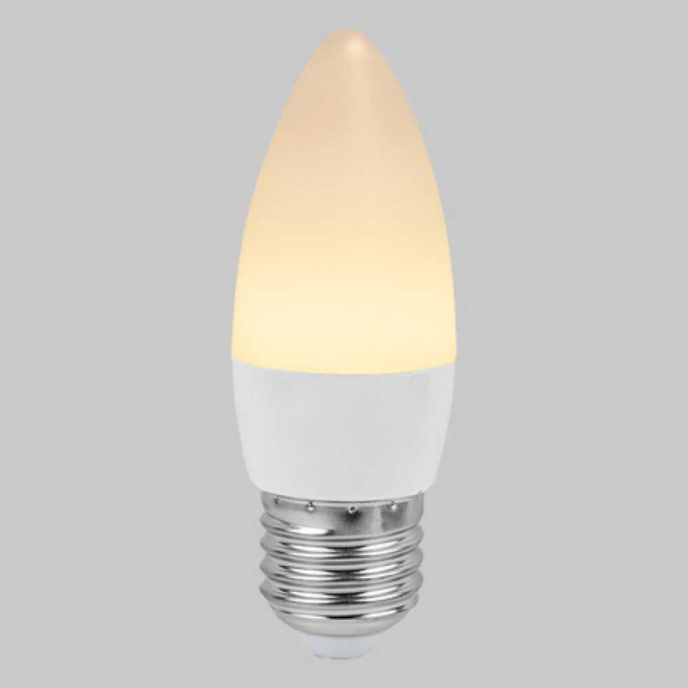 KIT DE 12 PIEZAS DE FOCO LED TECNOLITE TIPO VELA 4W LUZ SUAVE CALIDA BASE E27