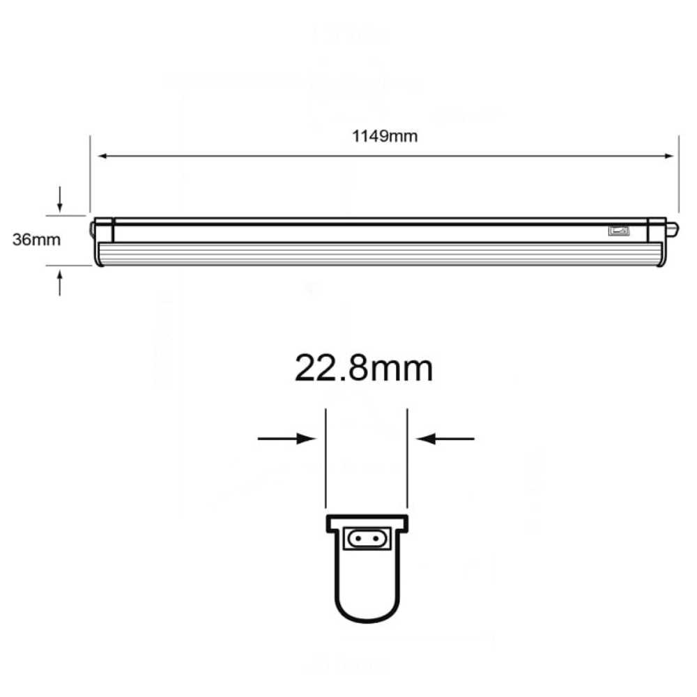 KIT DE 2 PIEZAS DE LAMPARA DE INTERIOR LED PEKIN VIII TECNOLITE PARA SOBREPONER LINEAL 20W LUZ BLANCA NEUTRA