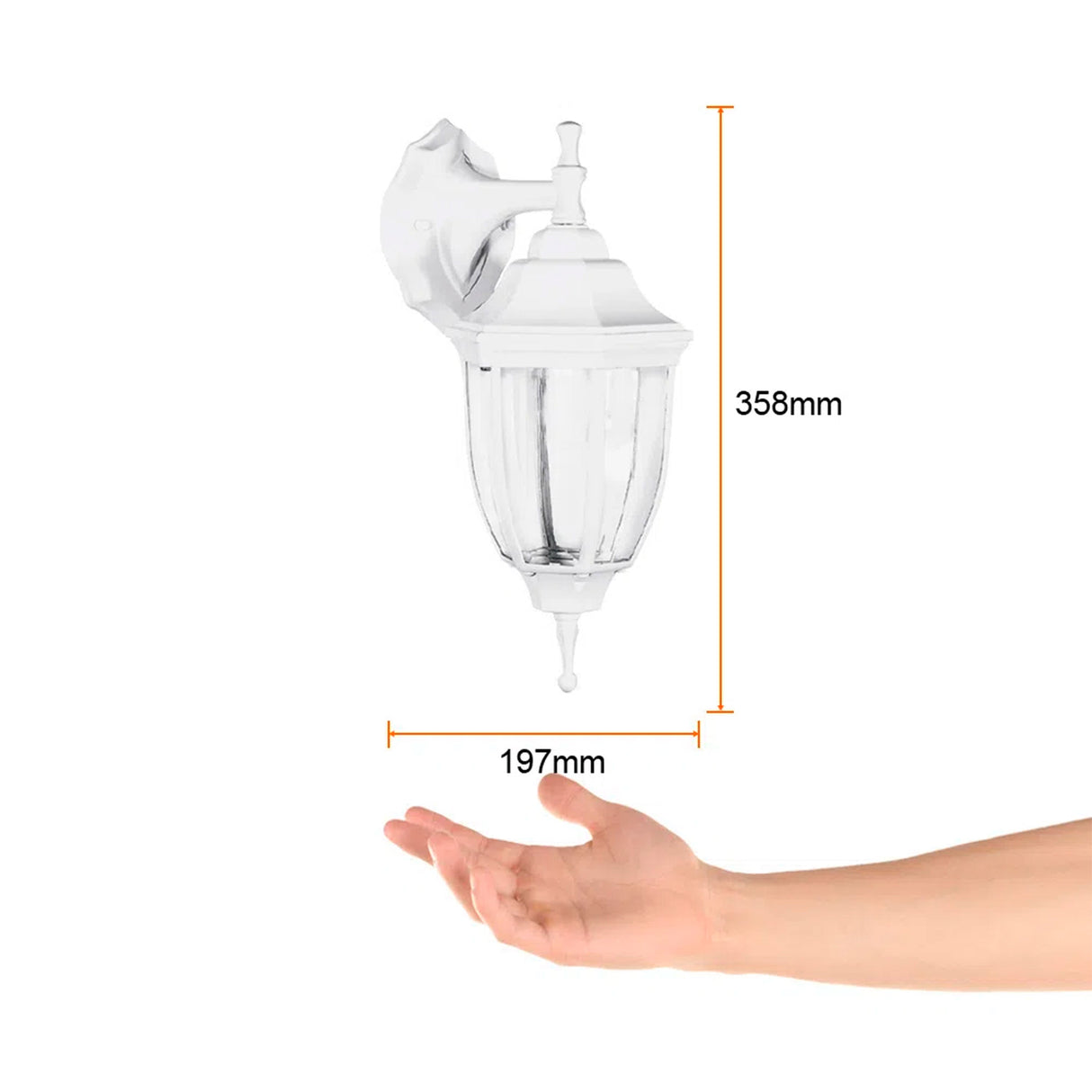 KIT DE 3 PIEZAS DE FAROL DE EXTERIOR SALERMO TECNOLITE PARED ARBOTANTE 60W IP44 BASE E27 BLANCO