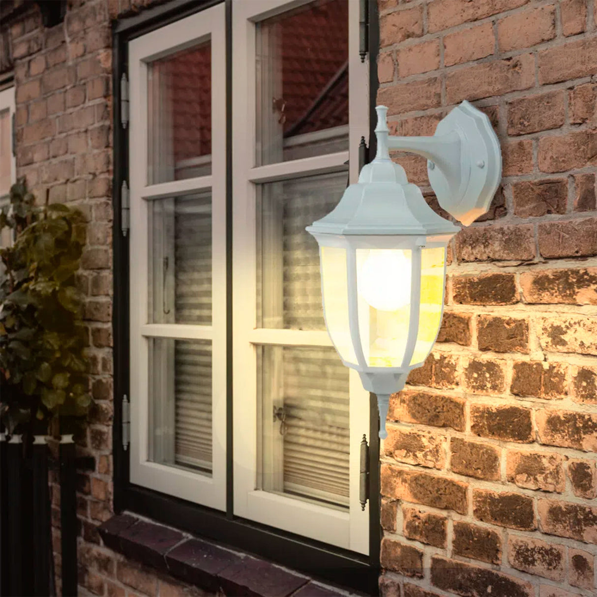 KIT DE 3 PIEZAS DE FAROL DE EXTERIOR SALERMO TECNOLITE PARED ARBOTANTE 60W IP44 BASE E27 BLANCO