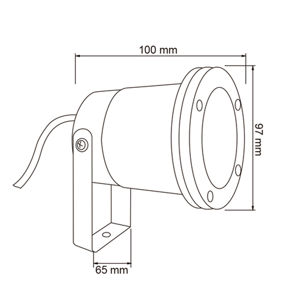 KIT DE 4 PIEZAS DE REFLECTOR LED DENIA TECNOLITE SUMERGIBLE DE BAJA PROFUNDIDAD 50W LUZ SUAVE CÁLIDA BASE GX5.3 VERDE